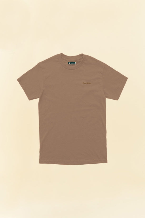 Godspeed Tonal Mini Logo Heavyweight Organic T-Shirt - Brown