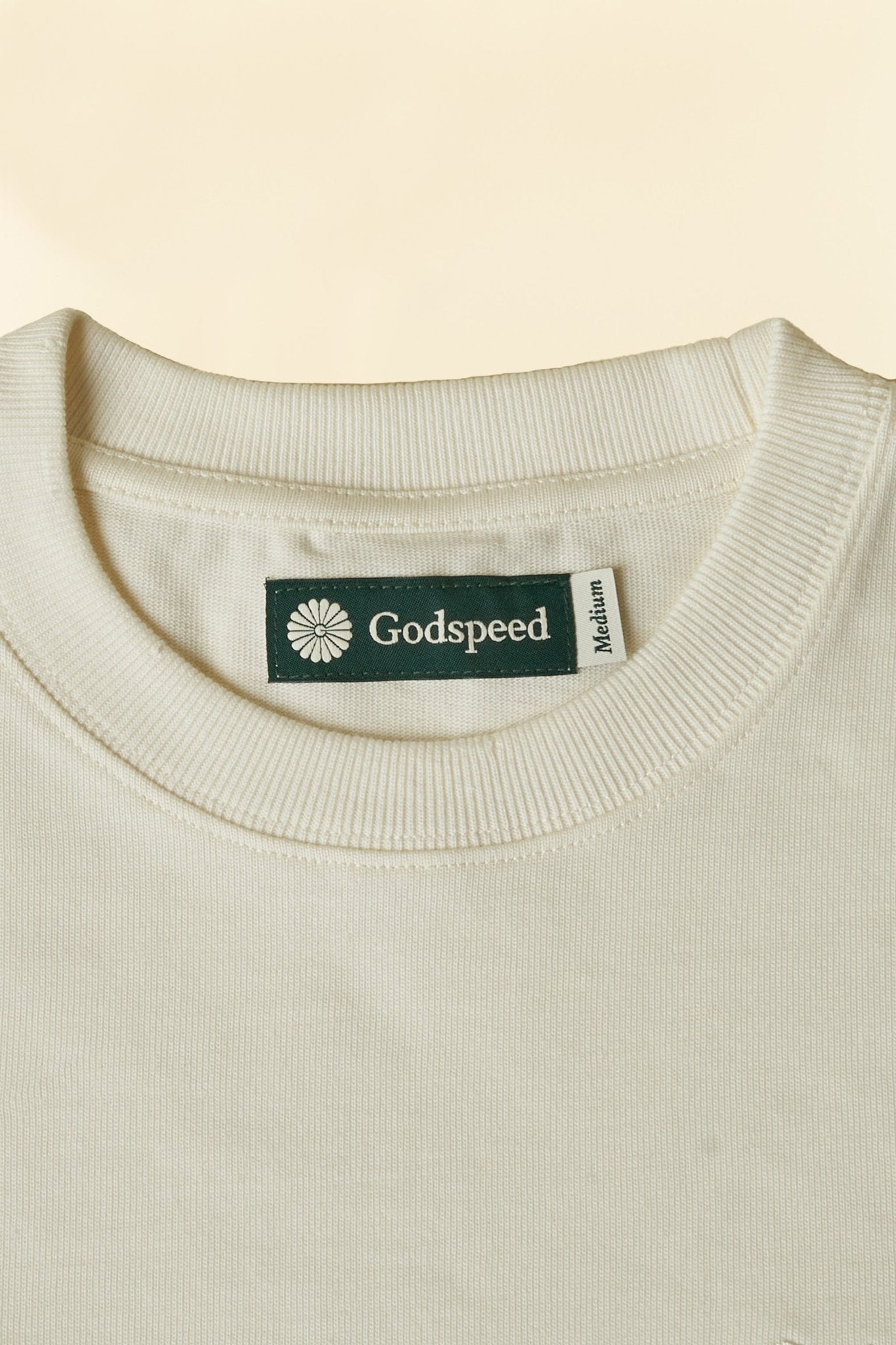 Godspeed Tonal Mini Logo Heavyweight Organic T-Shirt - Natural -Godspeed - URAHARA