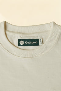 Godspeed Tonal Mini Logo Heavyweight Organic T-Shirt - Natural -Godspeed - URAHARA