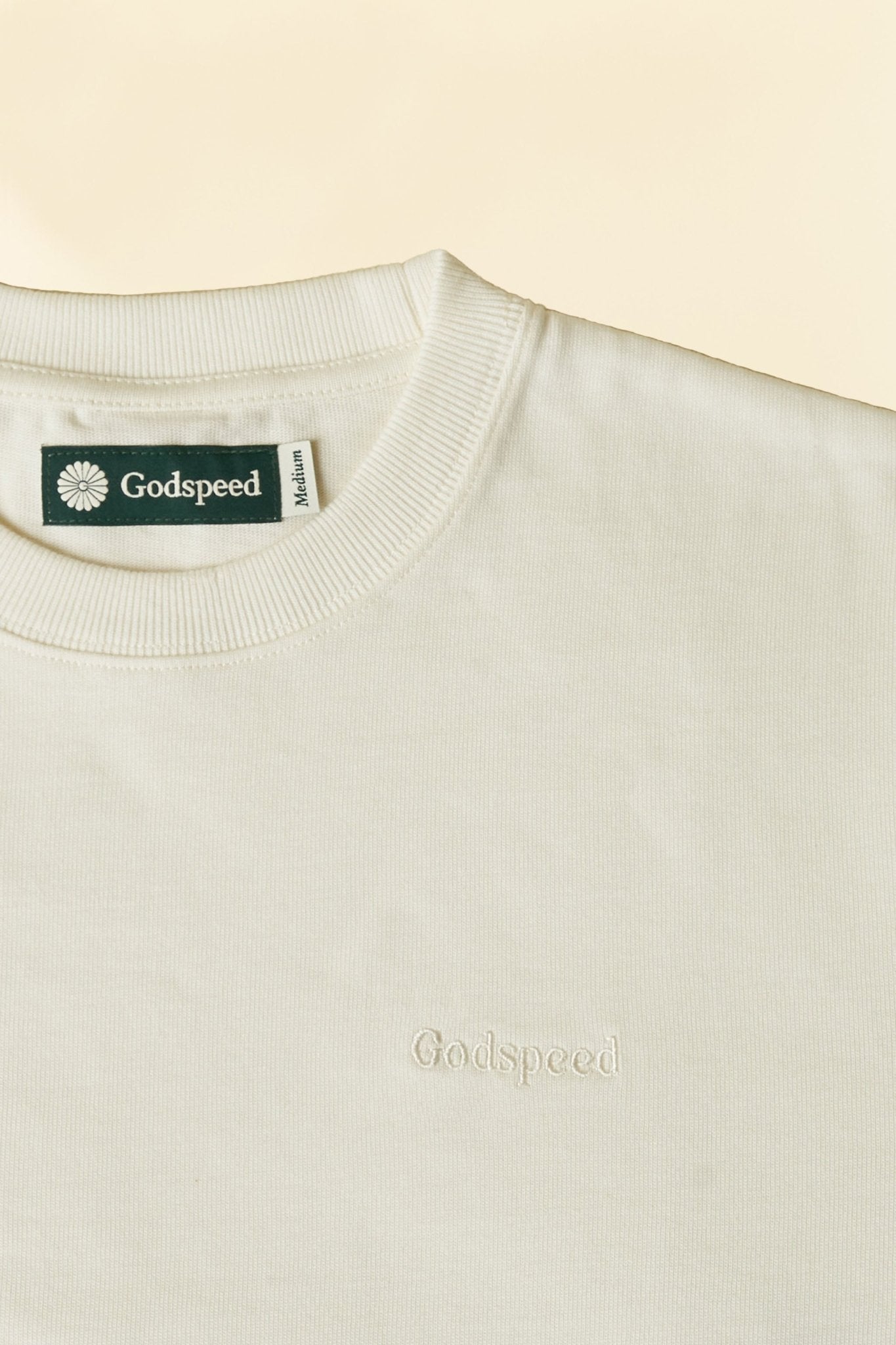 Godspeed Tonal Mini Logo Heavyweight Organic T-Shirt - Natural -Godspeed - URAHARA