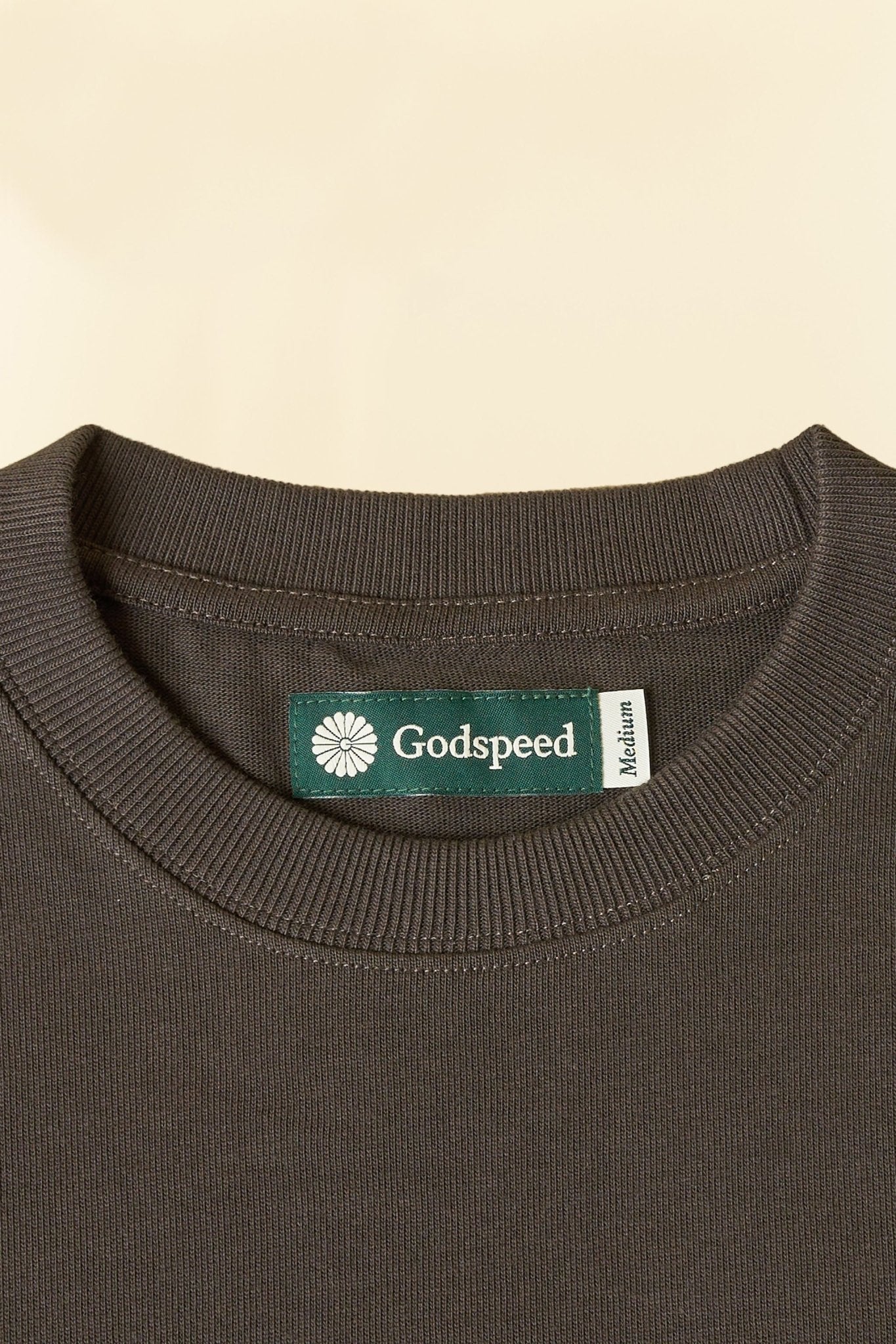 Godspeed Tonal Mini Logo Heavyweight Organic T-Shirt - Vintage Black -Godspeed - URAHARA