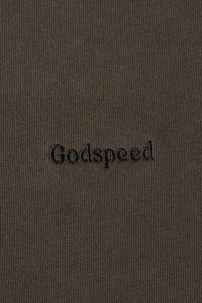 Godspeed Tonal Mini Logo Heavyweight Organic T-Shirt - Vintage Black -Godspeed - URAHARA