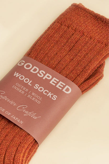 Godspeed Wool Socks - Rust -Godspeed - URAHARA