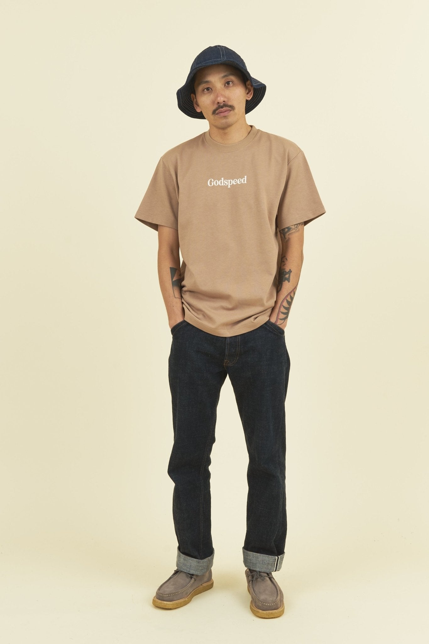 Godspeed 'Zenith' Heavyweight Organic T-Shirt - Brown -Godspeed - URAHARA