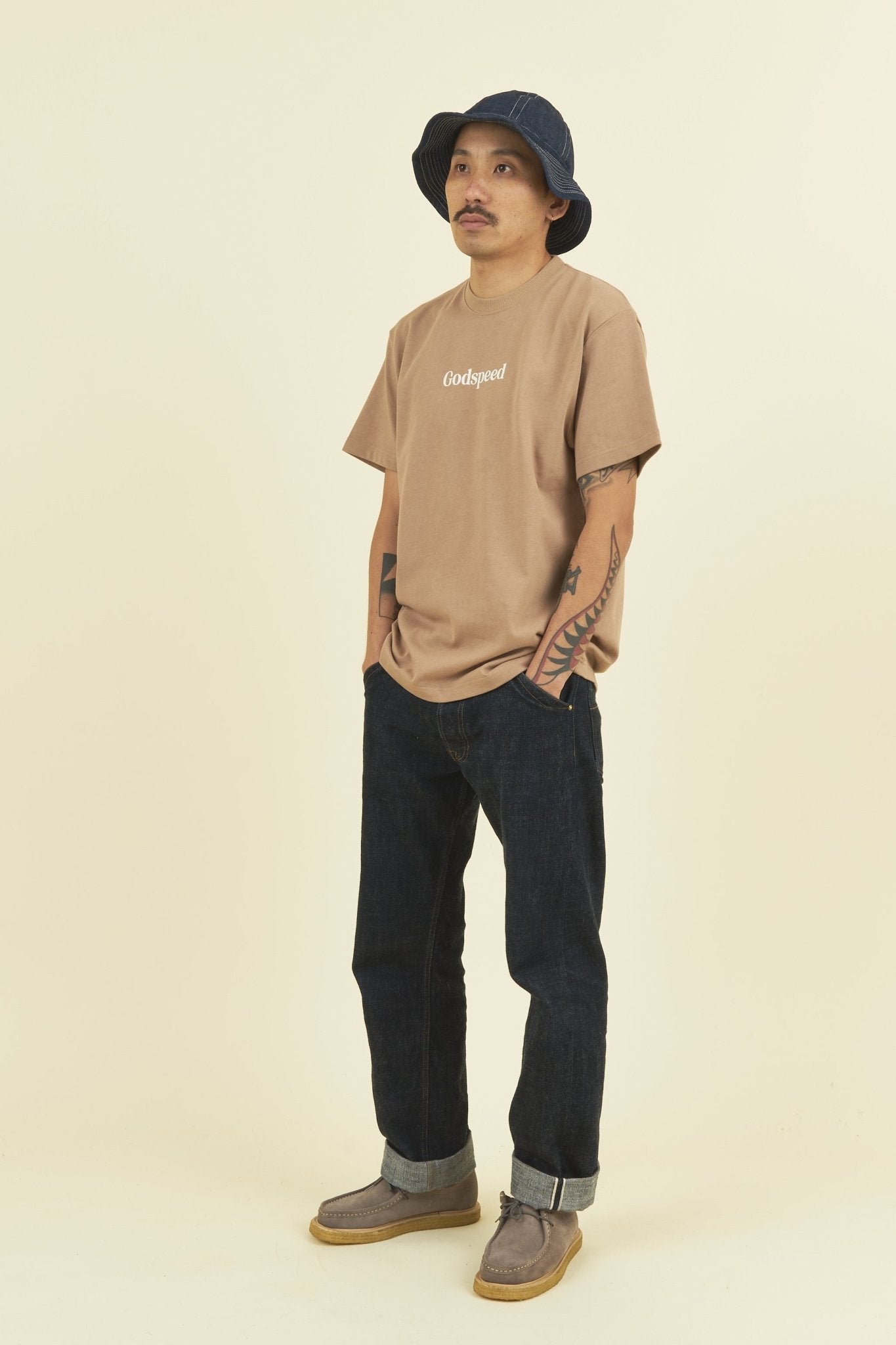 Godspeed 'Zenith' Heavyweight Organic T-Shirt - Brown -Godspeed - URAHARA