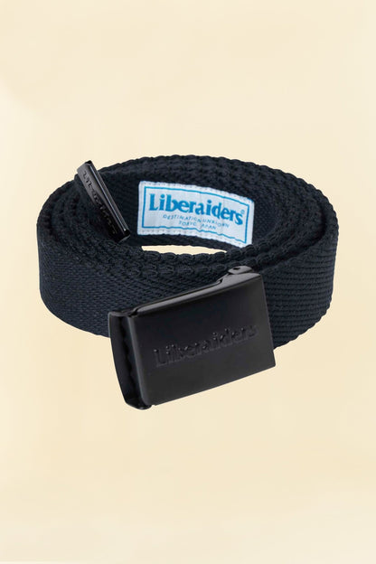 Liberaiders Emboss Logo Belt - Black -Liberaiders - URAHARA