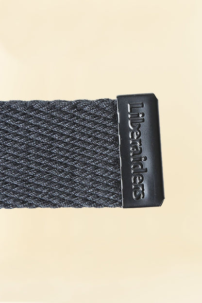 Liberaiders Emboss Logo Belt - Black -Liberaiders - URAHARA