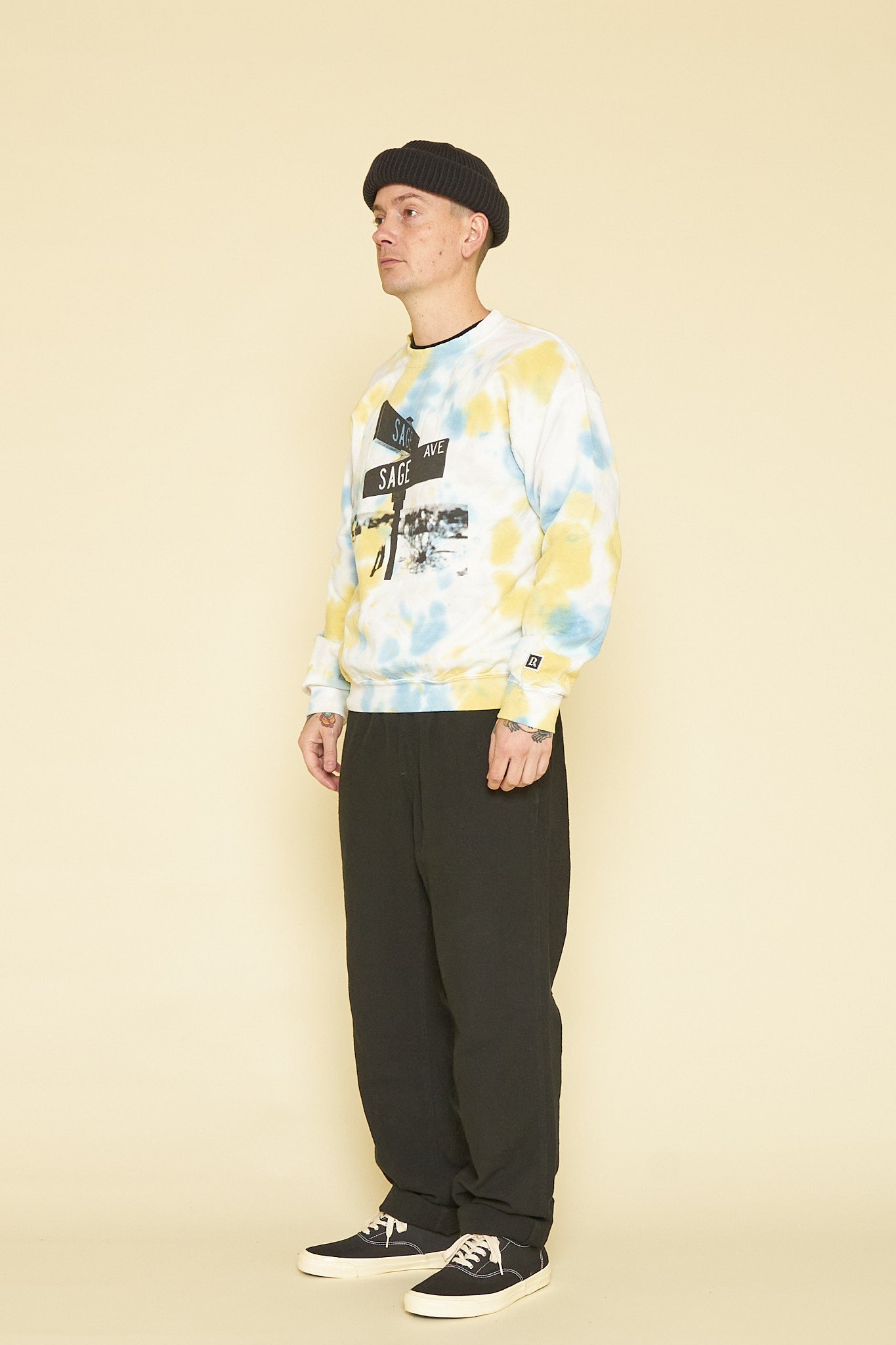 Liberaiders Tiedye Crewneck - Yellow -Liberaiders - URAHARA