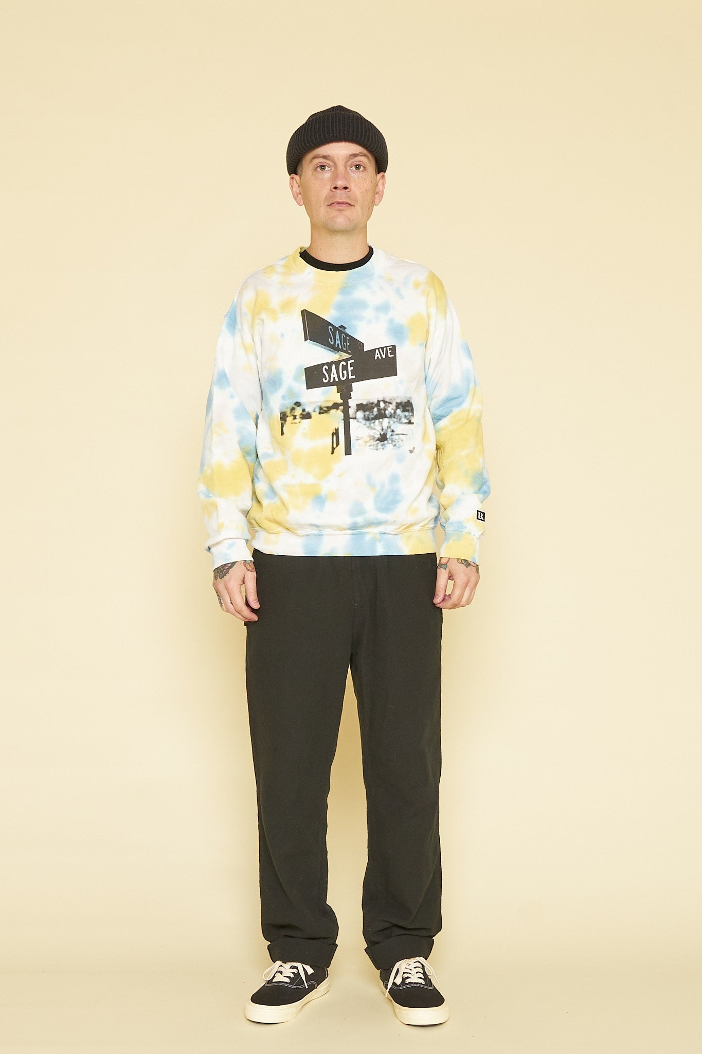 Liberaiders Tiedye Crewneck - Yellow -Liberaiders - URAHARA