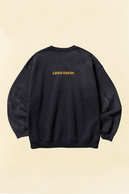 Liberaiders Vintage Wash Crewneck - Black -Liberaiders - URAHARA