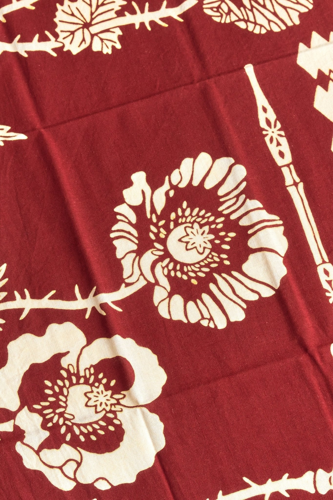 Radiall Badass Flower Bandana - Burgundy -Radiall - URAHARA