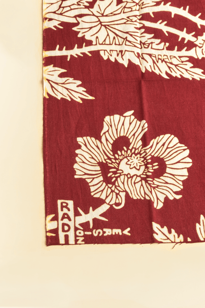 Radiall Badass Flower Bandana - Burgundy -Radiall - URAHARA