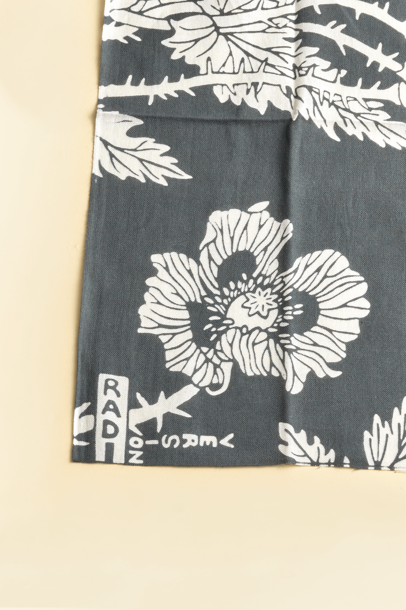 Radiall Badass Flower Bandana - Ink Black -Radiall - URAHARA