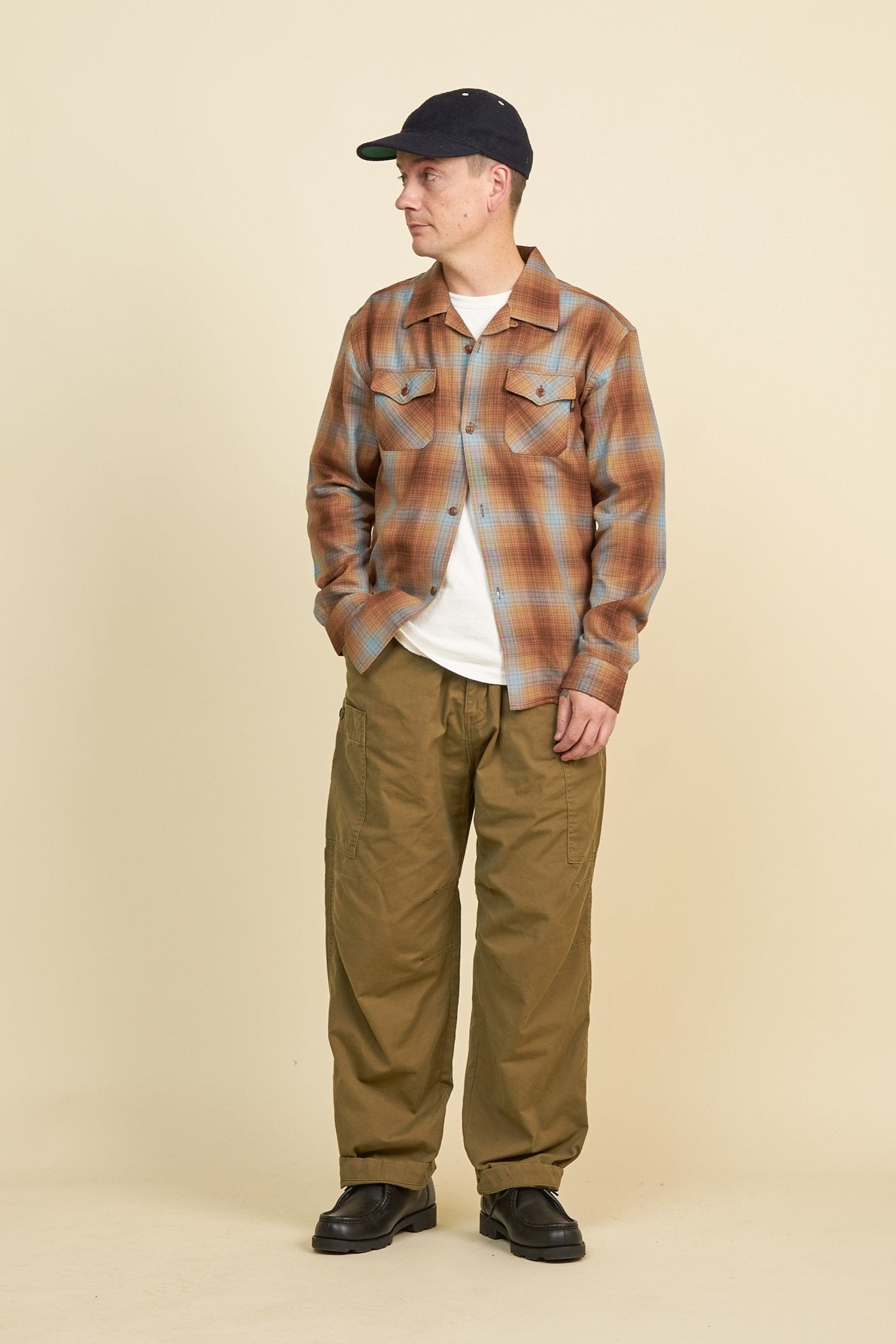 Radiall Clan Wide Fit Cargo Pants - Khaki -Radiall - URAHARA