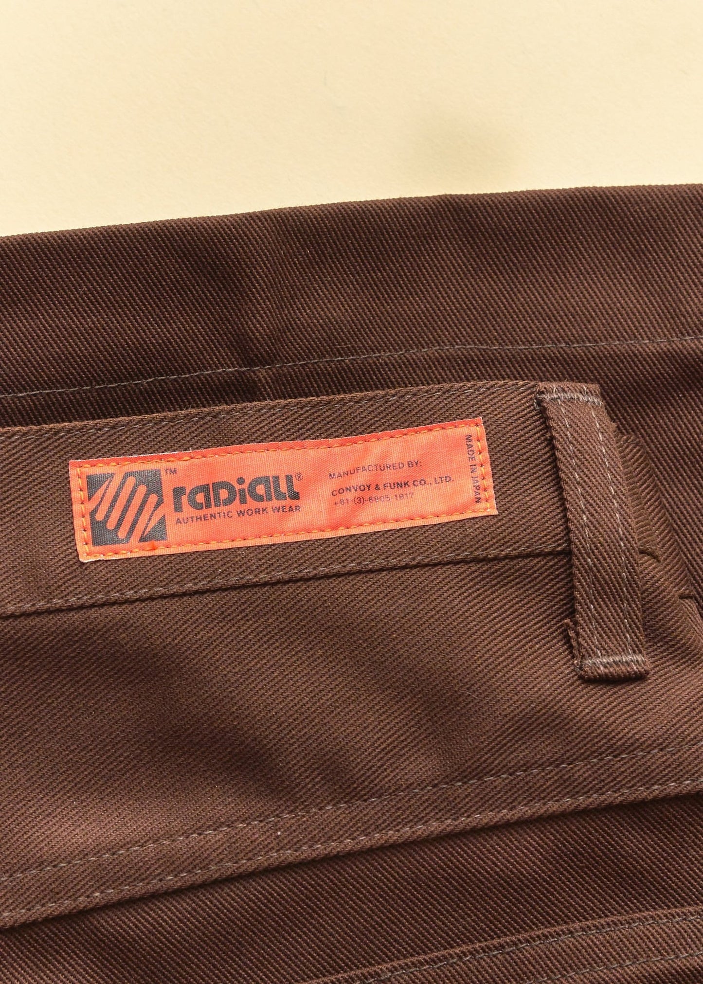 Radiall Frisco Straight Tapered Fit Pants - Brown -Radiall - URAHARA