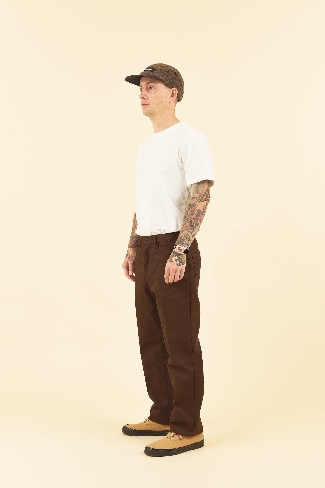 Radiall Frisco Straight Tapered Fit Pants - Brown -Radiall - URAHARA