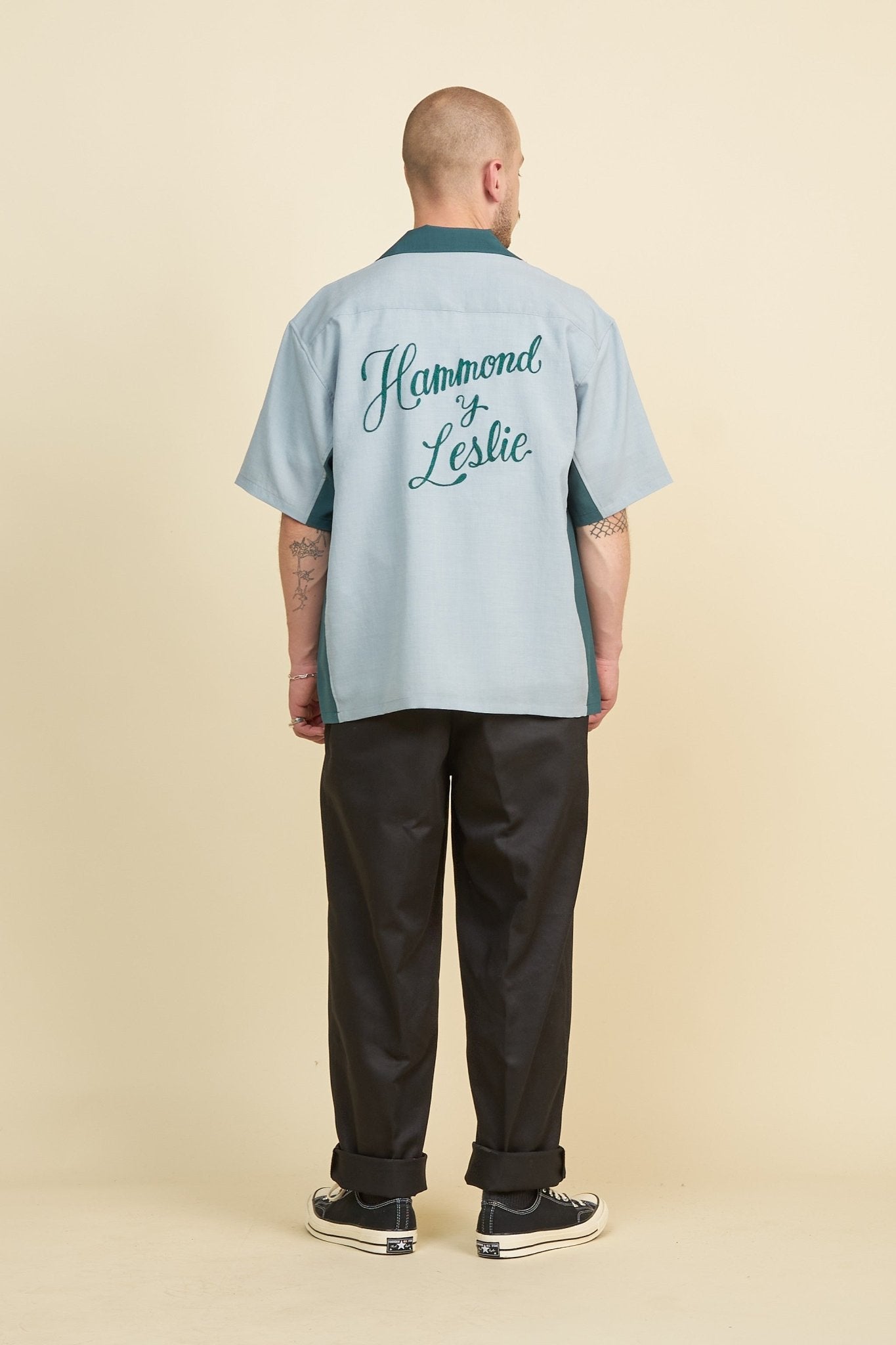 Radiall Hammond S/S Open Collared Shirt - Green -Radiall - URAHARA