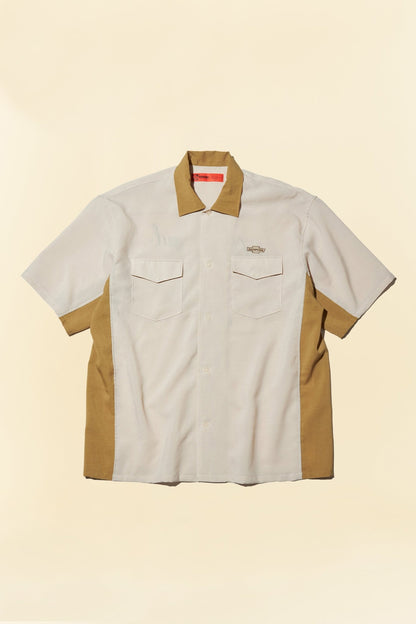 Radiall Hammond S/S Open Collared Shirt - Root Beer -Radiall - URAHARA