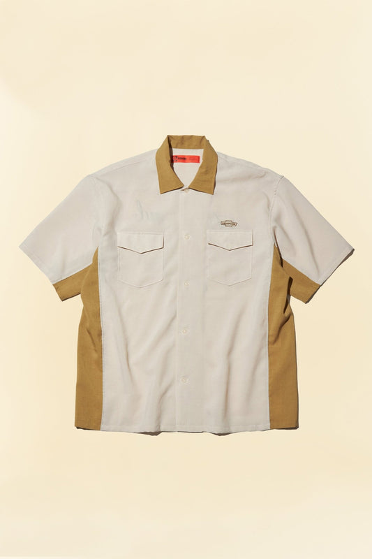 Radiall Hammond S/S Open Collared Shirt - Root Beer -Radiall - URAHARA