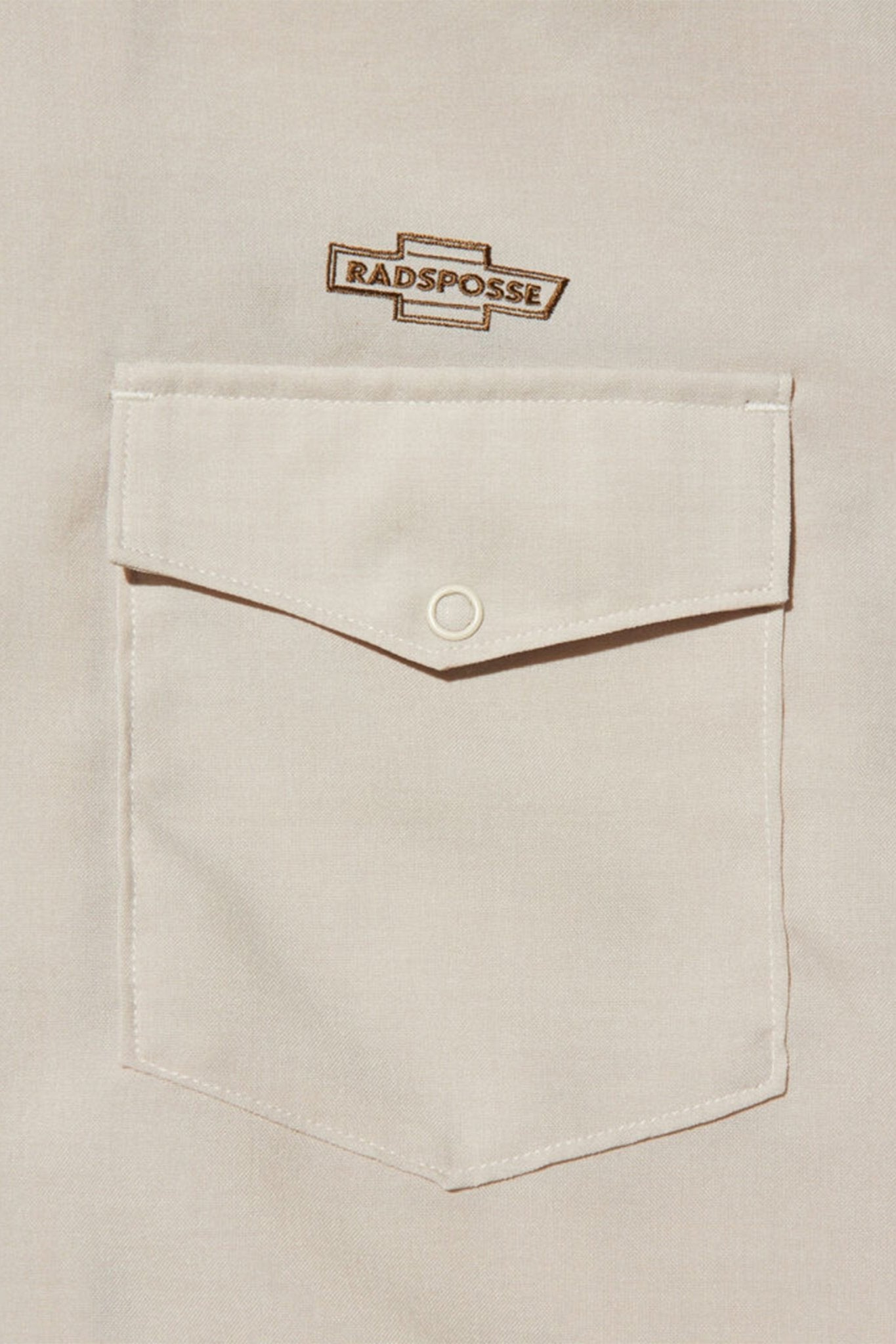 Radiall Hammond S/S Open Collared Shirt - Root Beer -Radiall - URAHARA