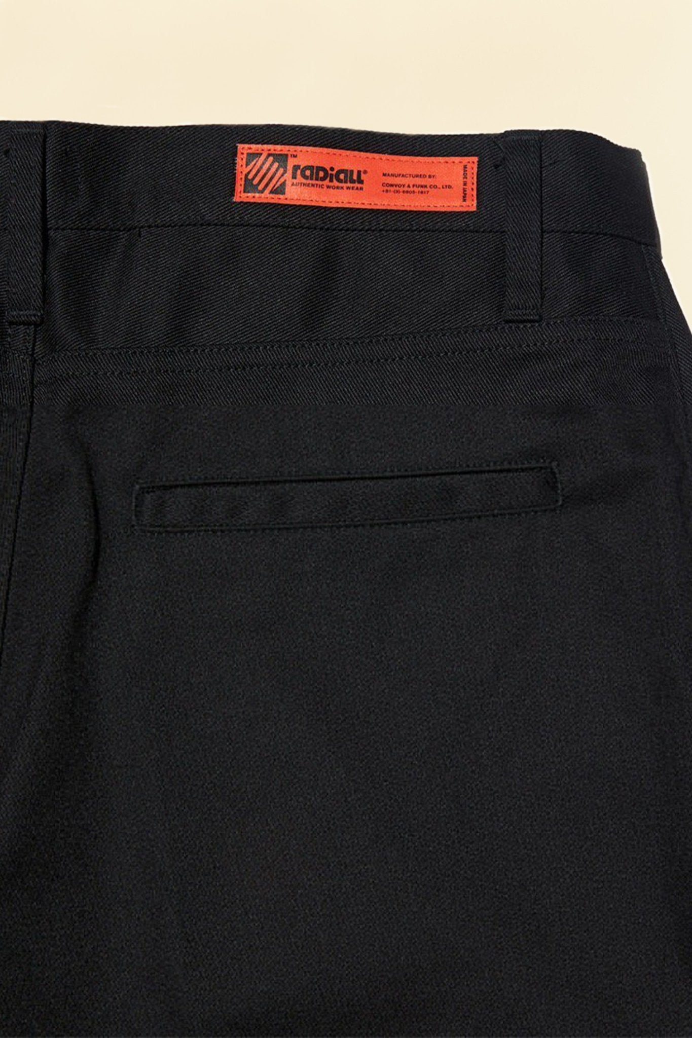 Radiall Motown Wide Tapered Fit Work Pants - Black -Radiall - URAHARA