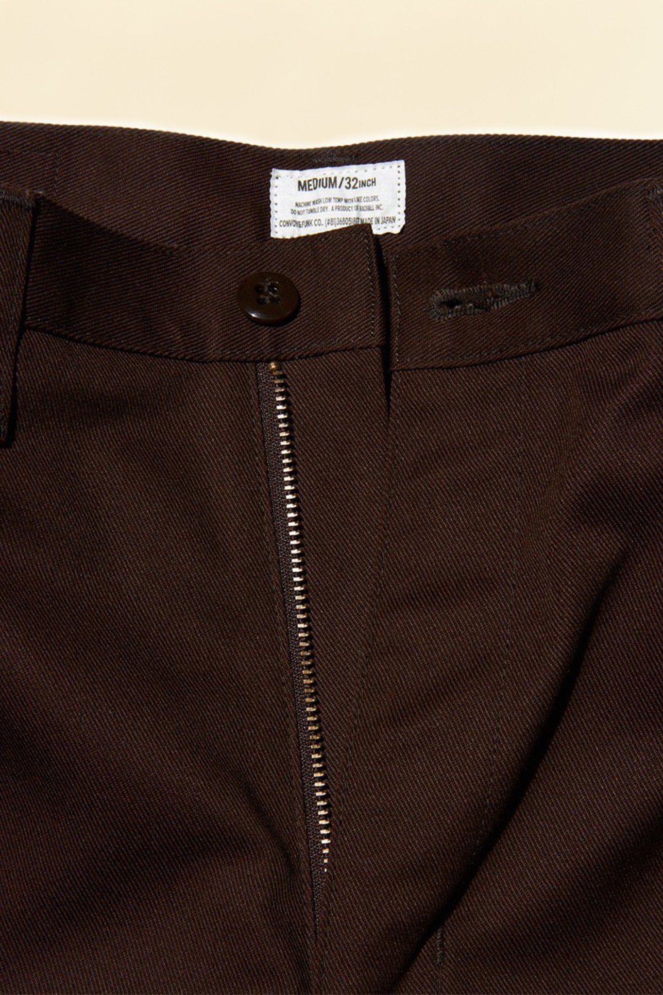 Radiall Motown Wide Tapered Fit Work Pants - Brown -Radiall - URAHARA