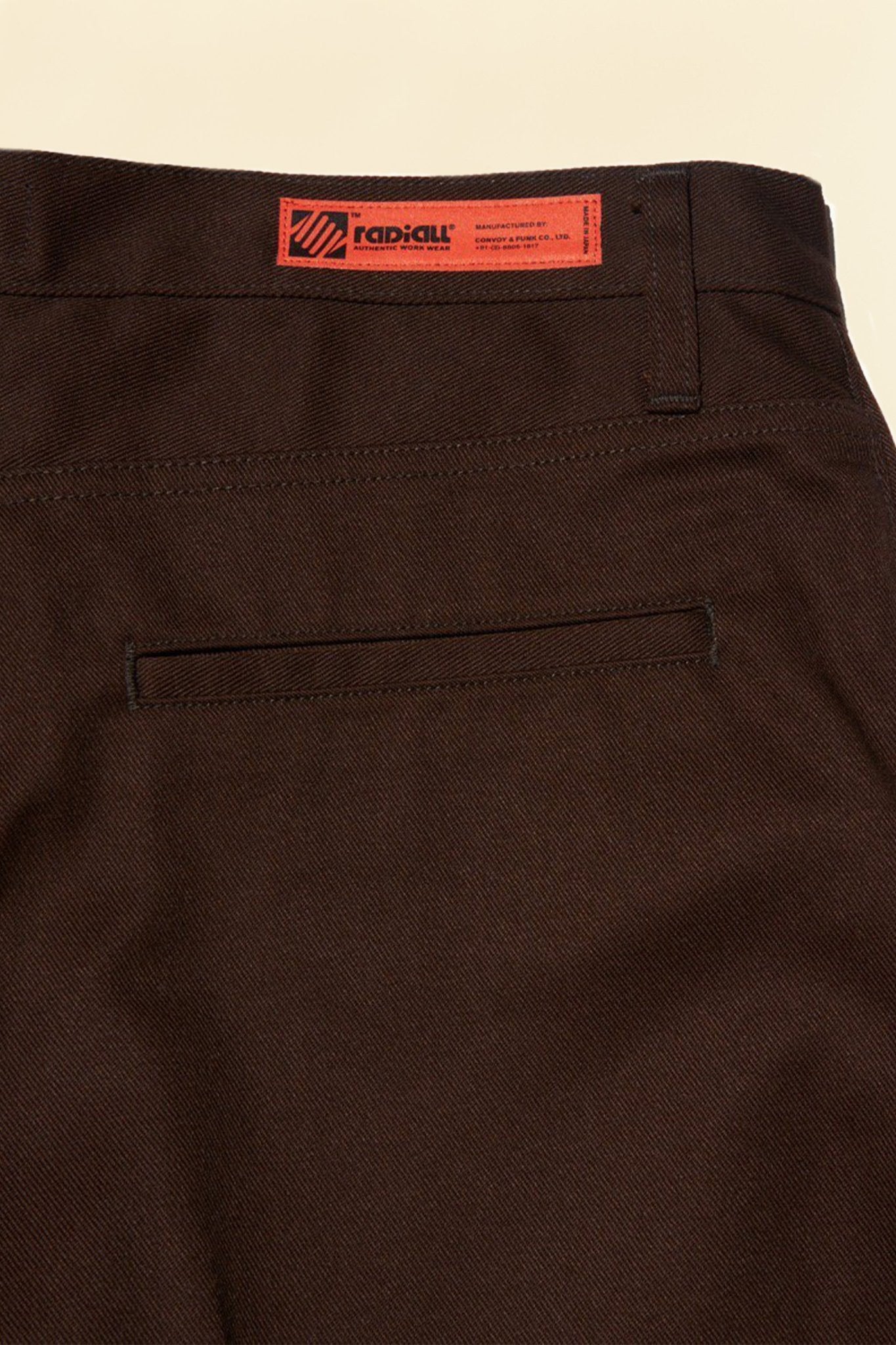 Radiall Motown Wide Tapered Fit Work Pants - Brown -Radiall - URAHARA