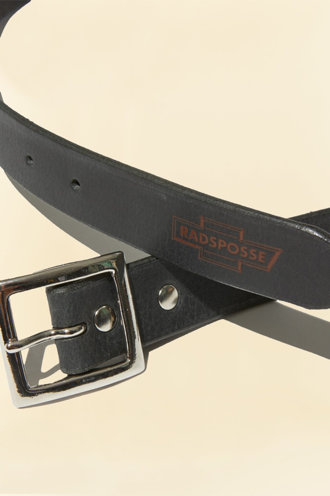 Radiall Posse Square Buckle Belt - Black -Radiall - URAHARA