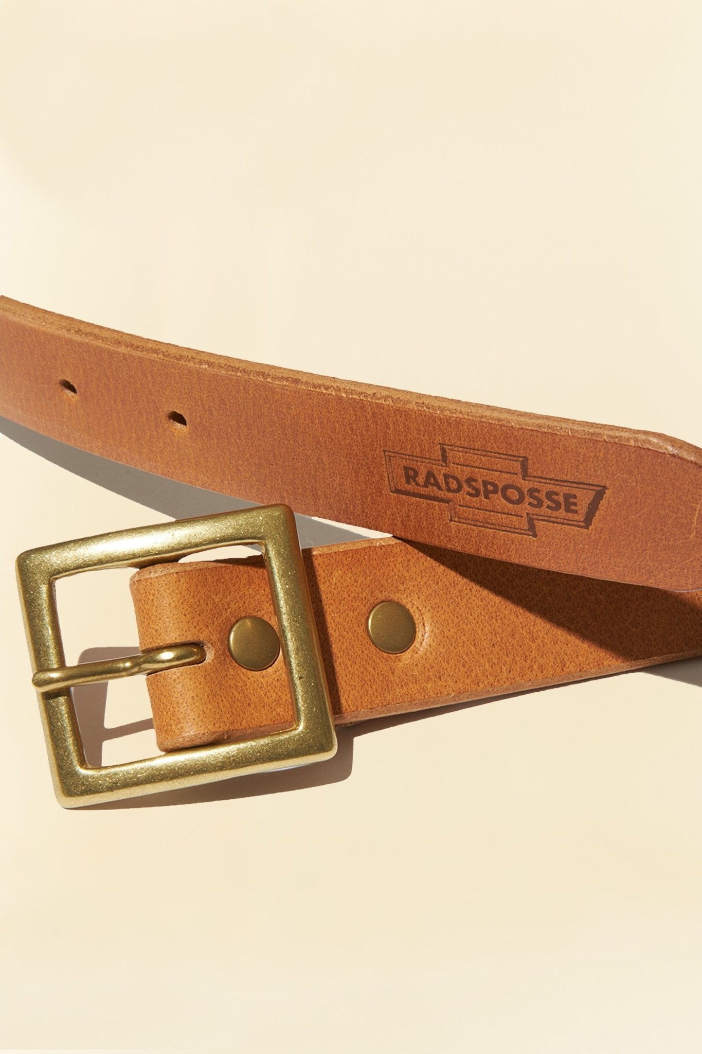 Radiall Posse Square Buckle Belt - Camel -Radiall - URAHARA