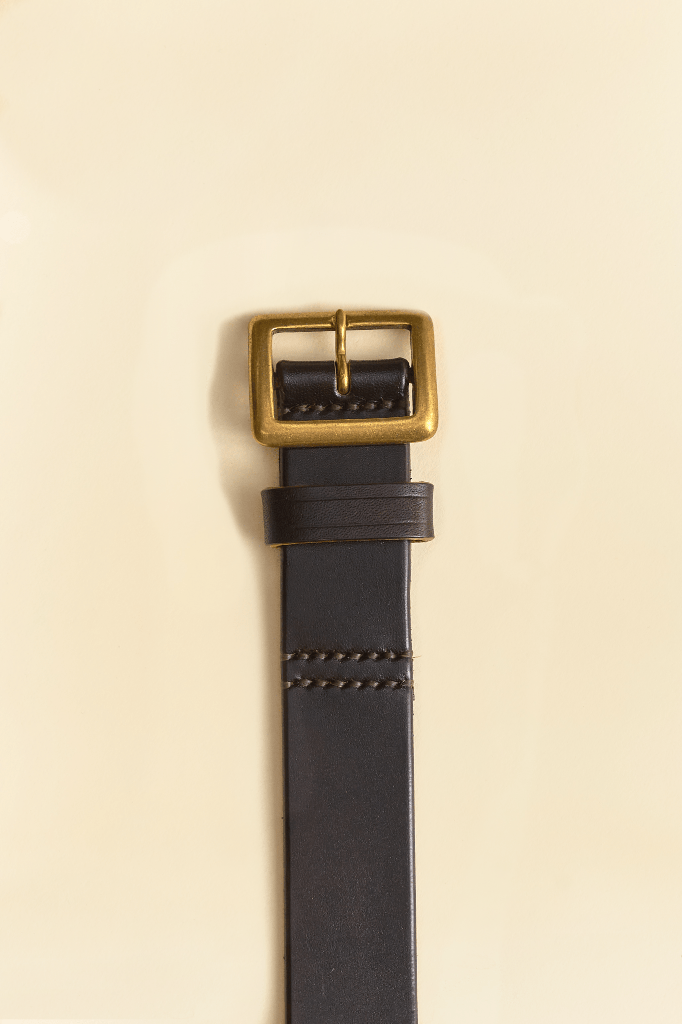 Ragtime Leather 30mm Garrison Belt - Black / Brass -Belafonte - URAHARA