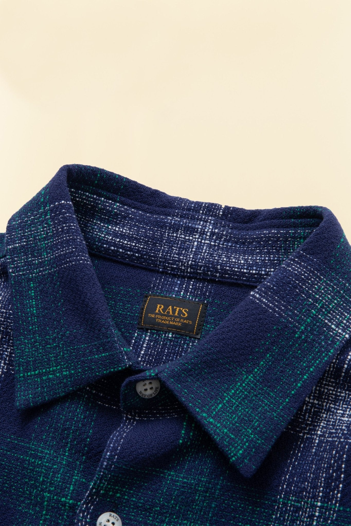 Rats Amundsen Cotton Check Shirt - Blue -Rats - URAHARA