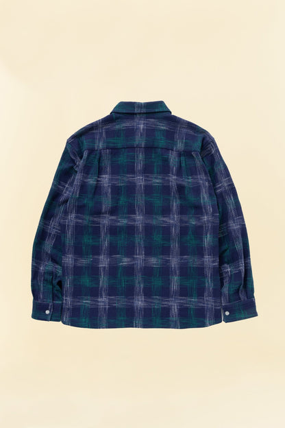 Rats Amundsen Cotton Check Shirt - Blue -Rats - URAHARA