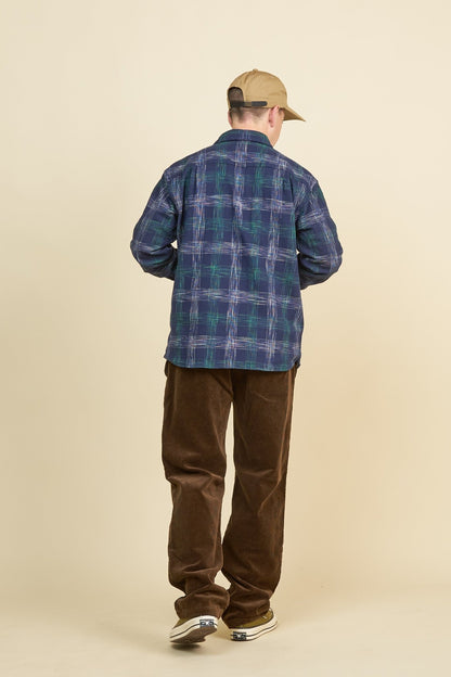 Rats Amundsen Cotton Check Shirt - Blue -Rats - URAHARA