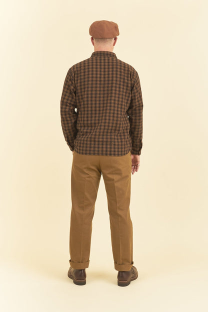 Rats Amundsen Cotton Check Shirt - Brown -Rats - URAHARA