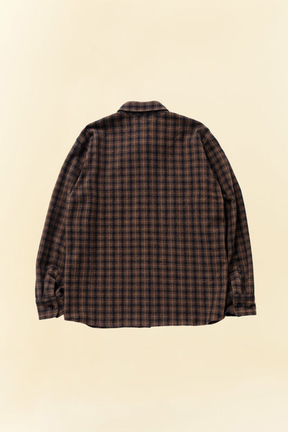 Rats Amundsen Cotton Check Shirt - Brown -Rats - URAHARA