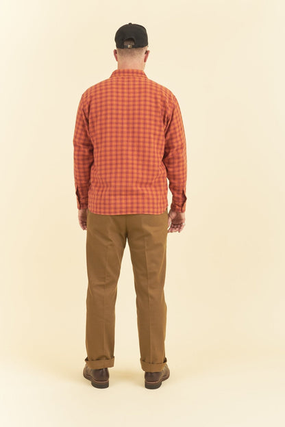 Rats Amundsen Cotton Check Shirt - Burgundy -Rats - URAHARA