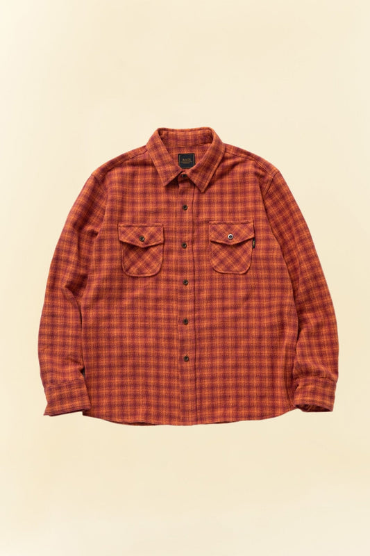 Rats Amundsen Cotton Check Shirt - Burgundy -Rats - URAHARA