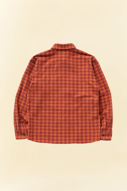 Rats Amundsen Cotton Check Shirt - Burgundy -Rats - URAHARA