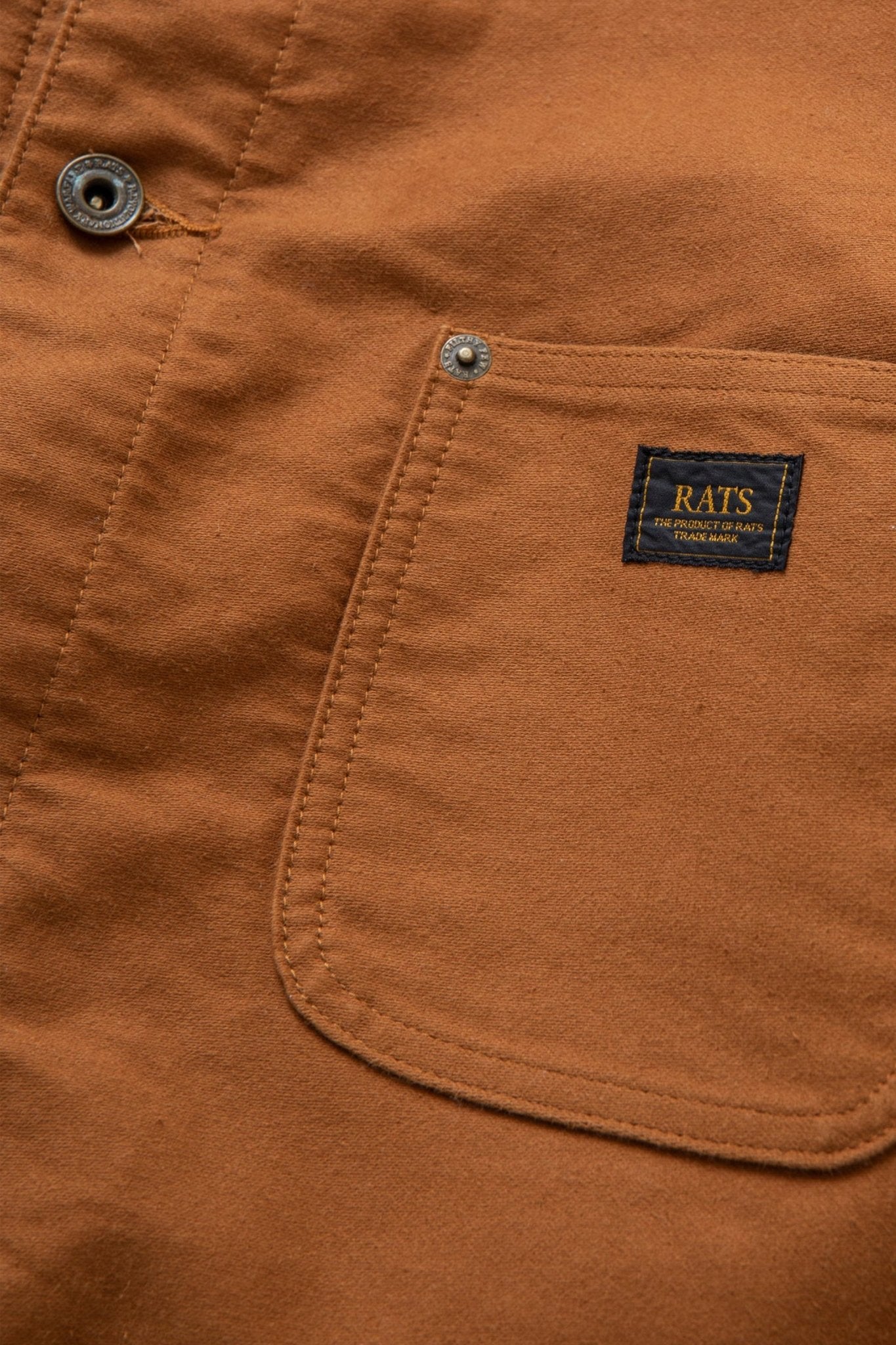 Rats British Moleskin Coverall Jacket - Brown -Rats - URAHARA