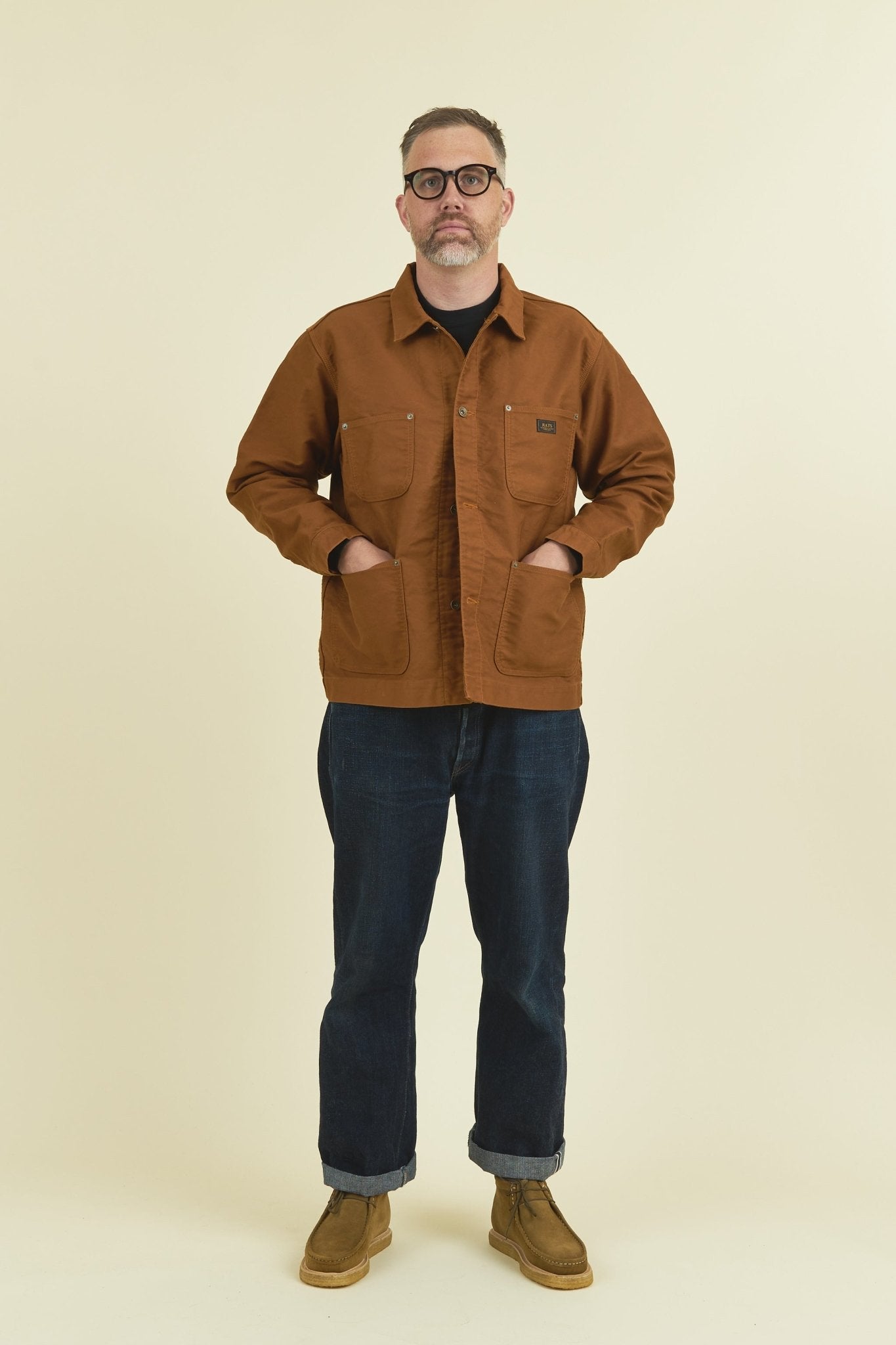 Rats British Moleskin Coverall Jacket - Brown -Rats - URAHARA