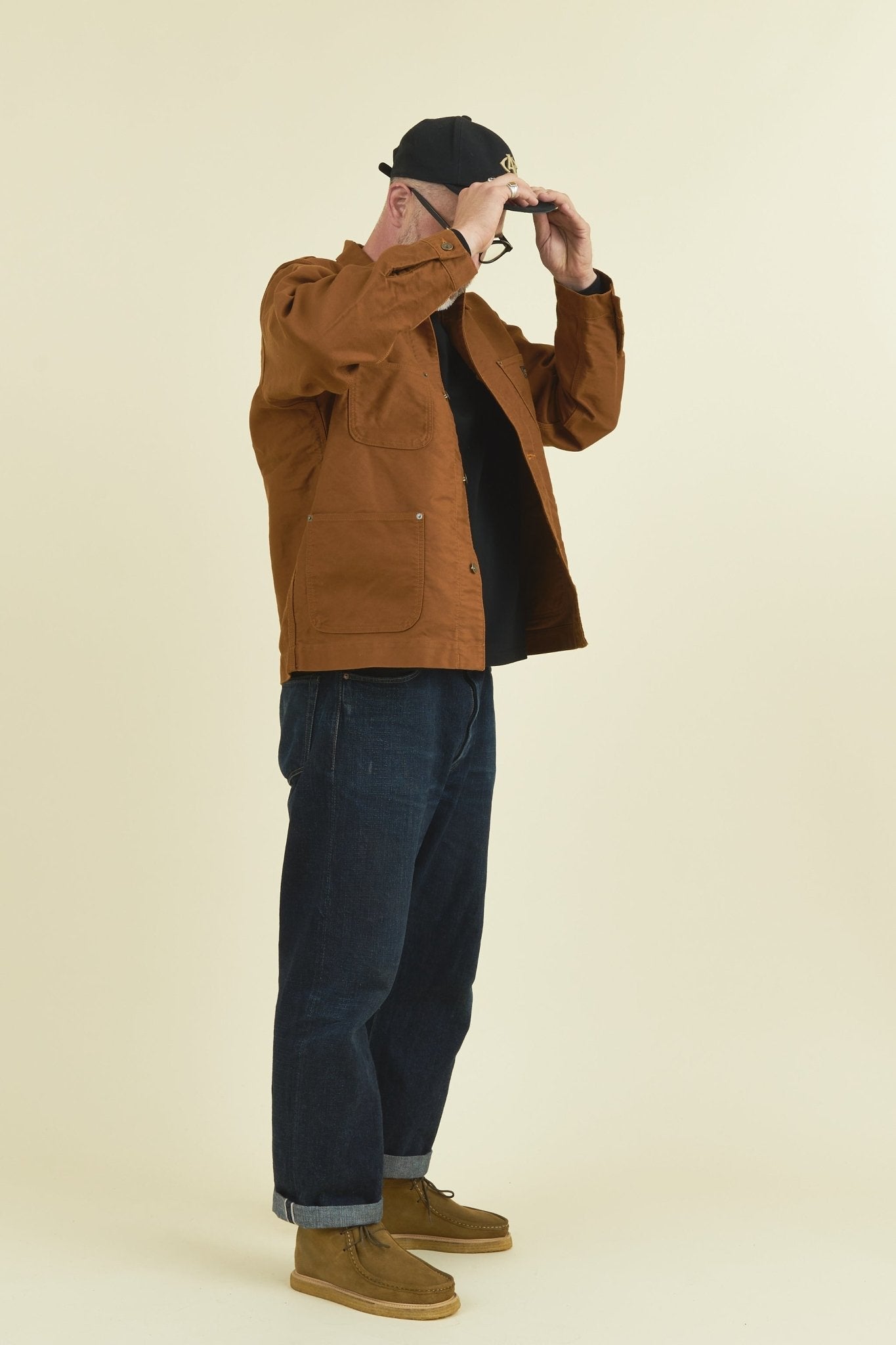 Rats British Moleskin Coverall Jacket - Brown -Rats - URAHARA