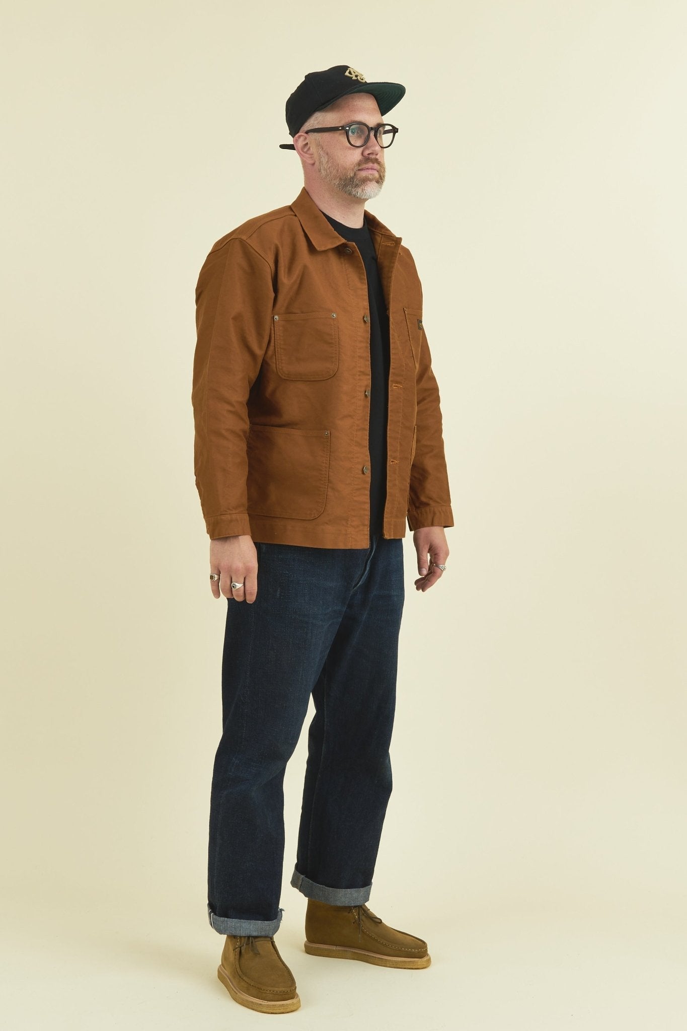 Rats British Moleskin Coverall Jacket - Brown -Rats - URAHARA