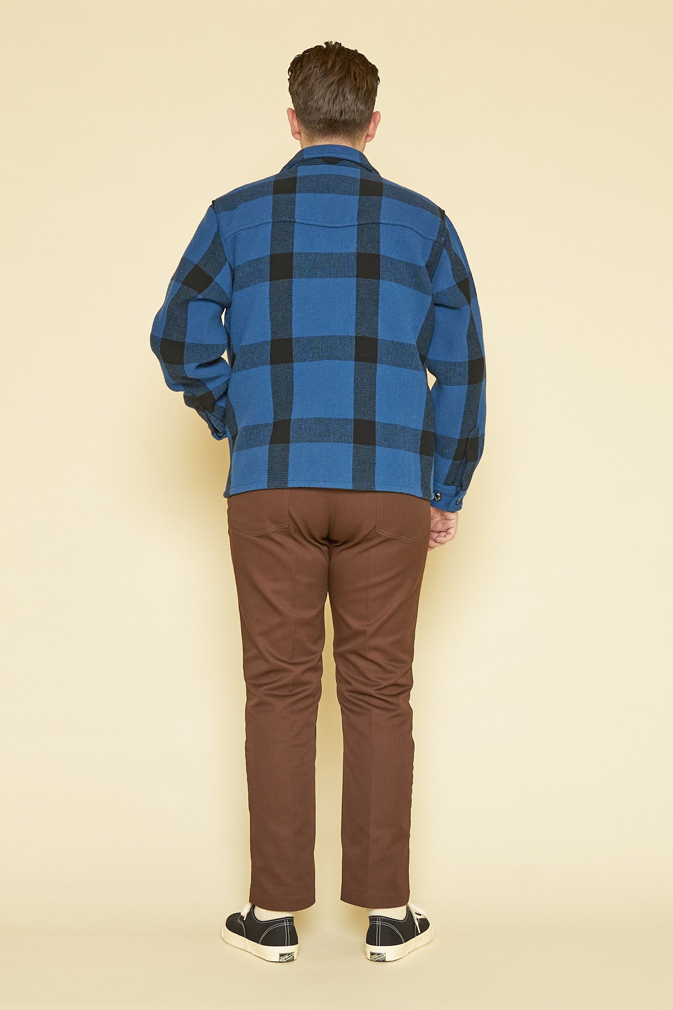 Rats Buffalo Check Shirt Jacket - Blue Check -Rats - URAHARA