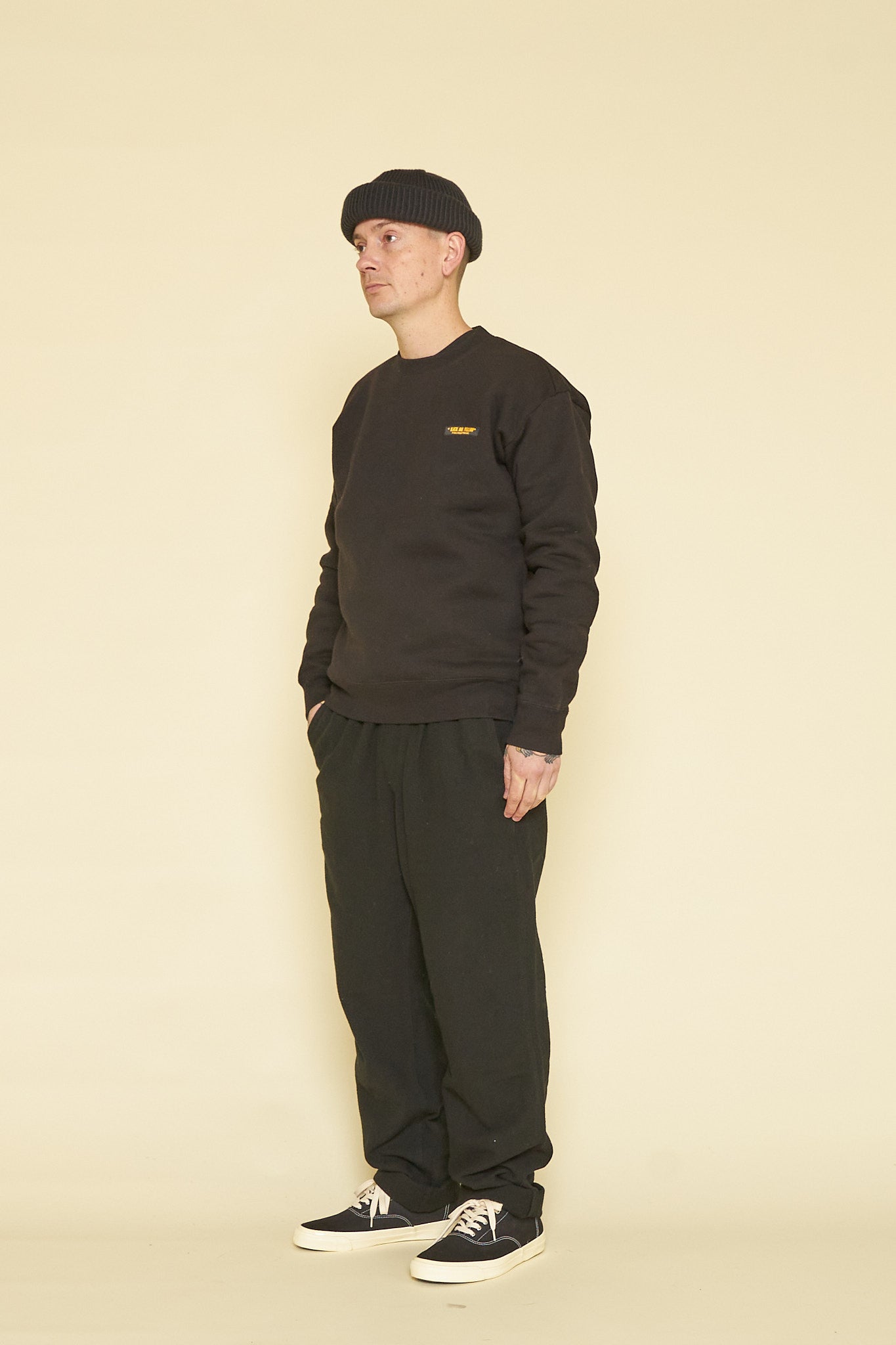 Rats Classic Crew Neck Sweatshirt - Black -Rats - URAHARA