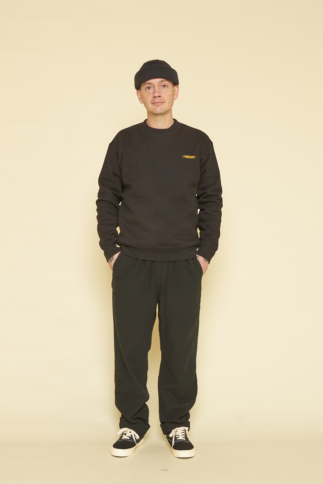 Rats Classic Crew Neck Sweatshirt - Black -Rats - URAHARA