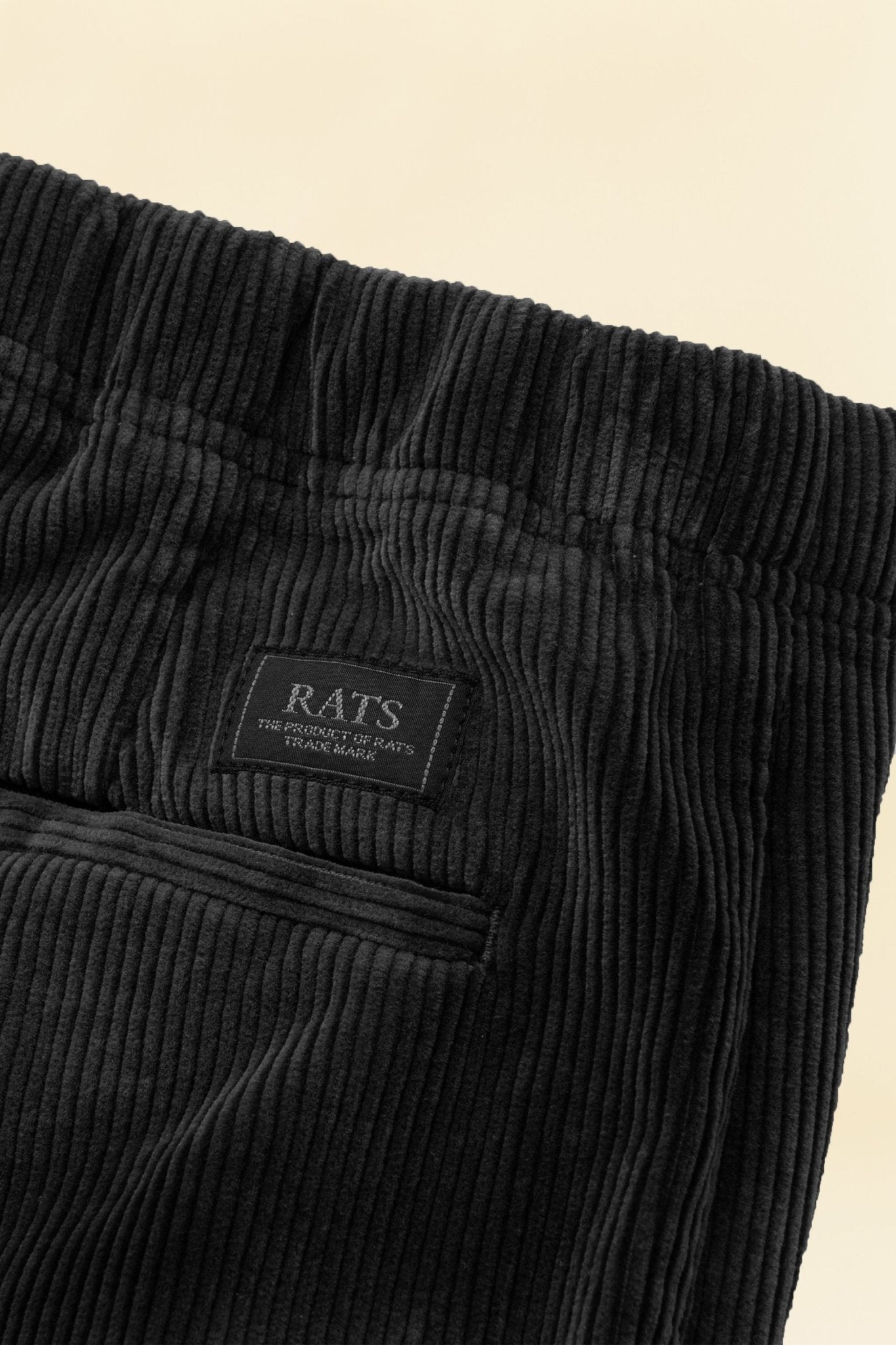 Rats Corduroy Easy Pant - Black -Rats - URAHARA