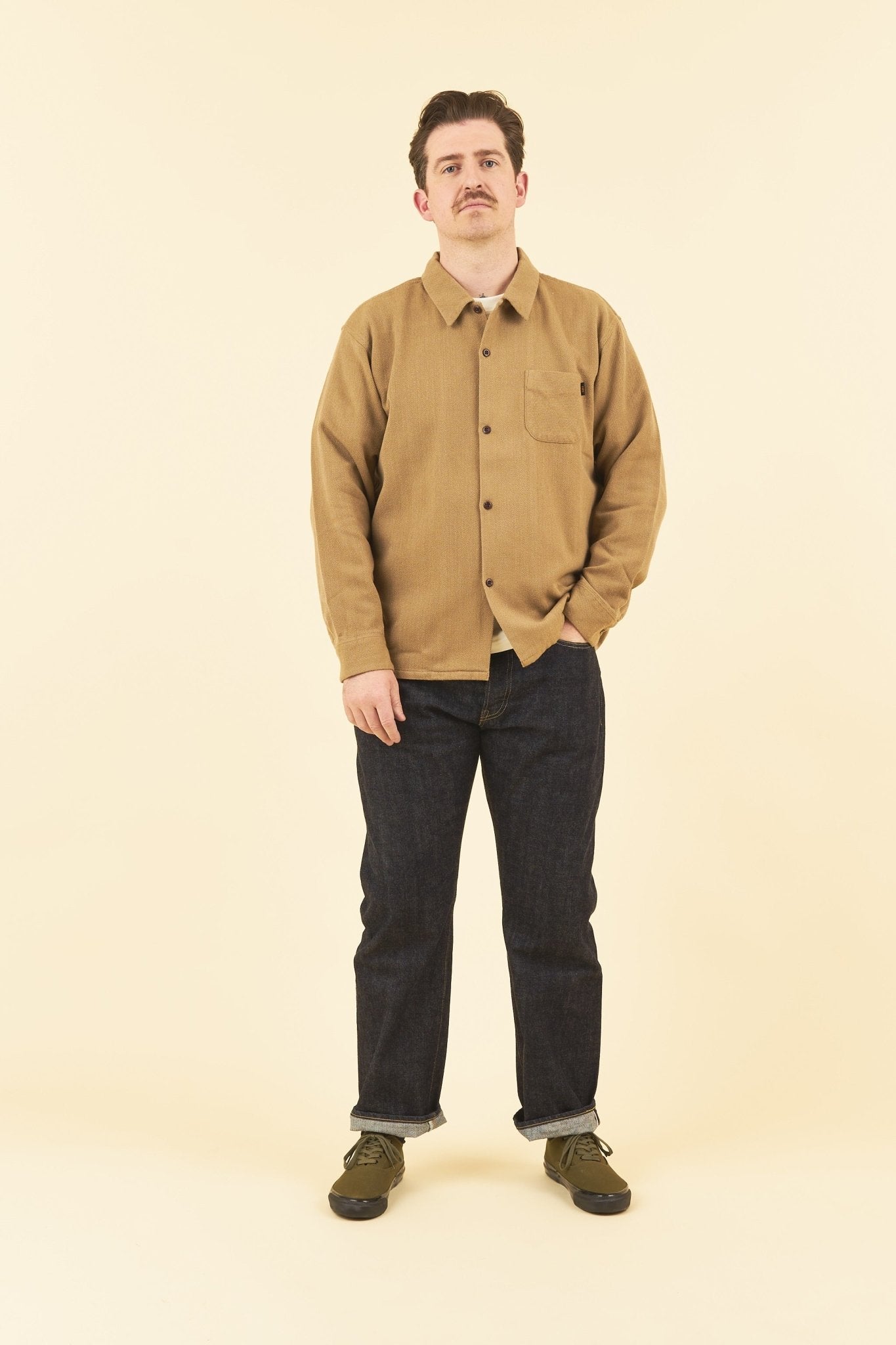 Rats Cotton Wool Shirt - Beige -Rats - URAHARA