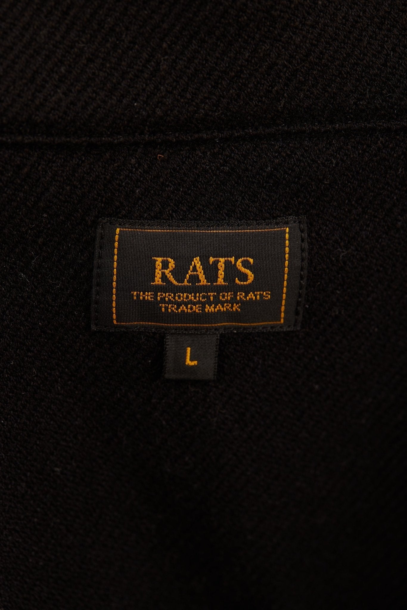 Rats Cotton Wool Shirt - Black -Rats - URAHARA