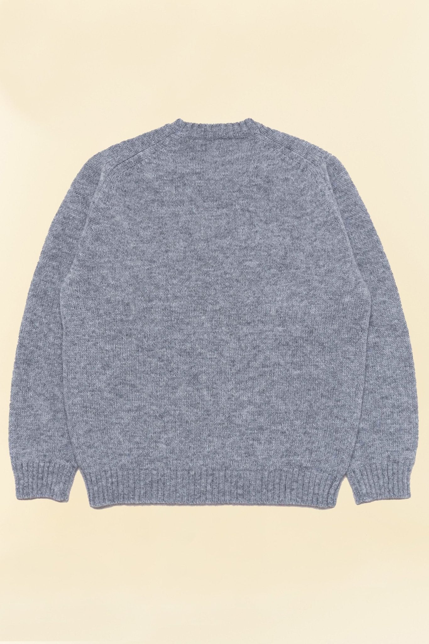 Rats Crew Neck Wool Knit Sweatshirt - Grey -Rats - URAHARA