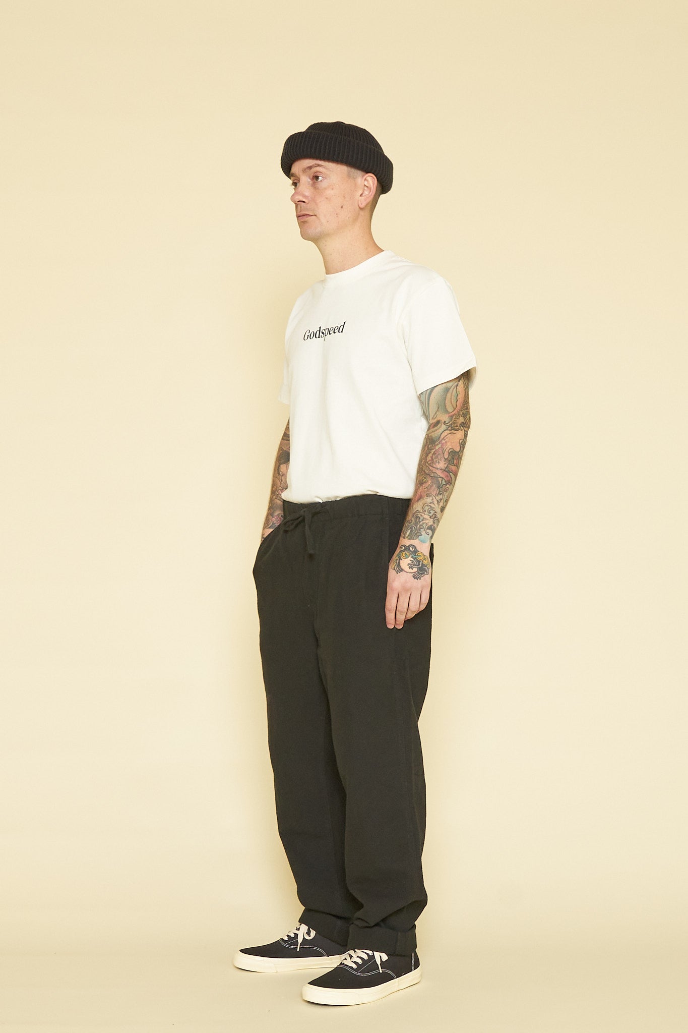 Rats Dobby Easy Pants - Black -Rats - URAHARA